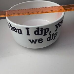 White Ceramic Chip Dip  Bowl